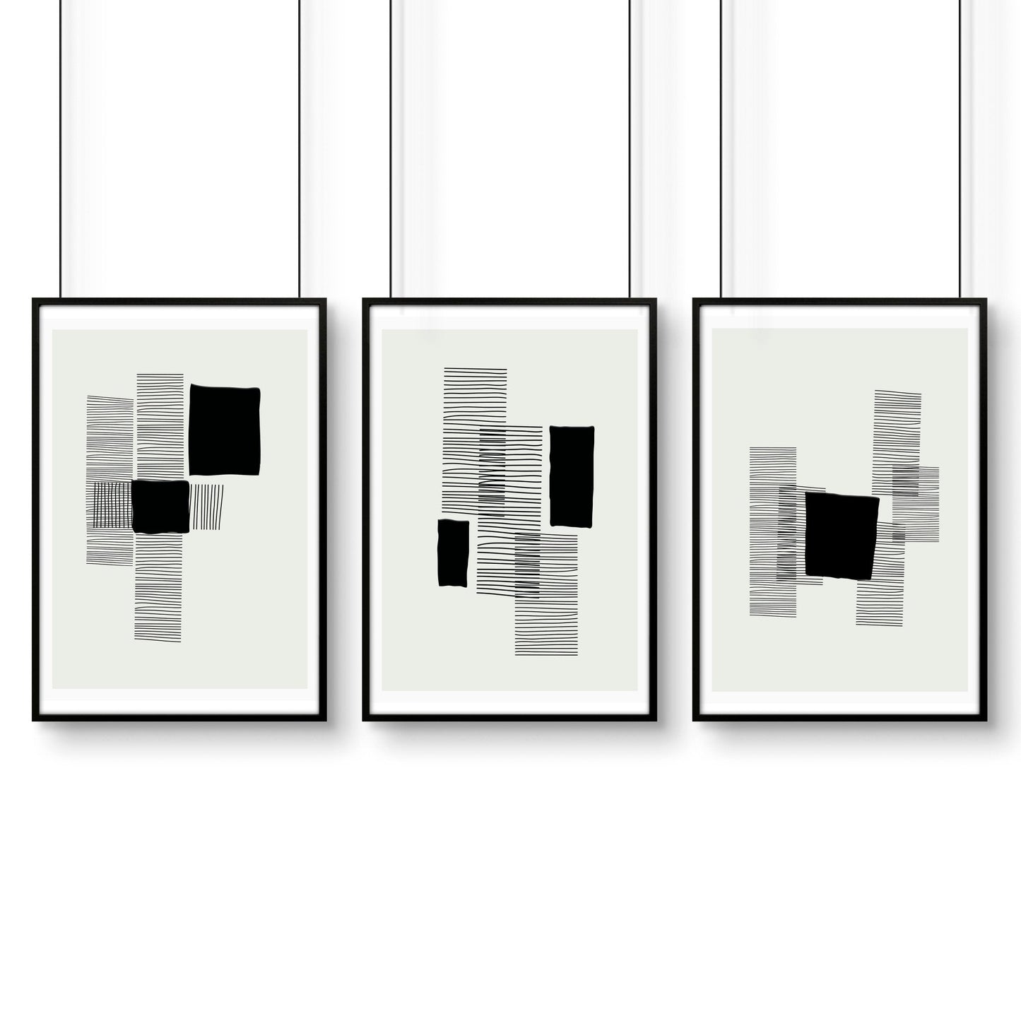 Abstract Wall Art For Bedroom | Set of 3 Abstract Wall art Prints