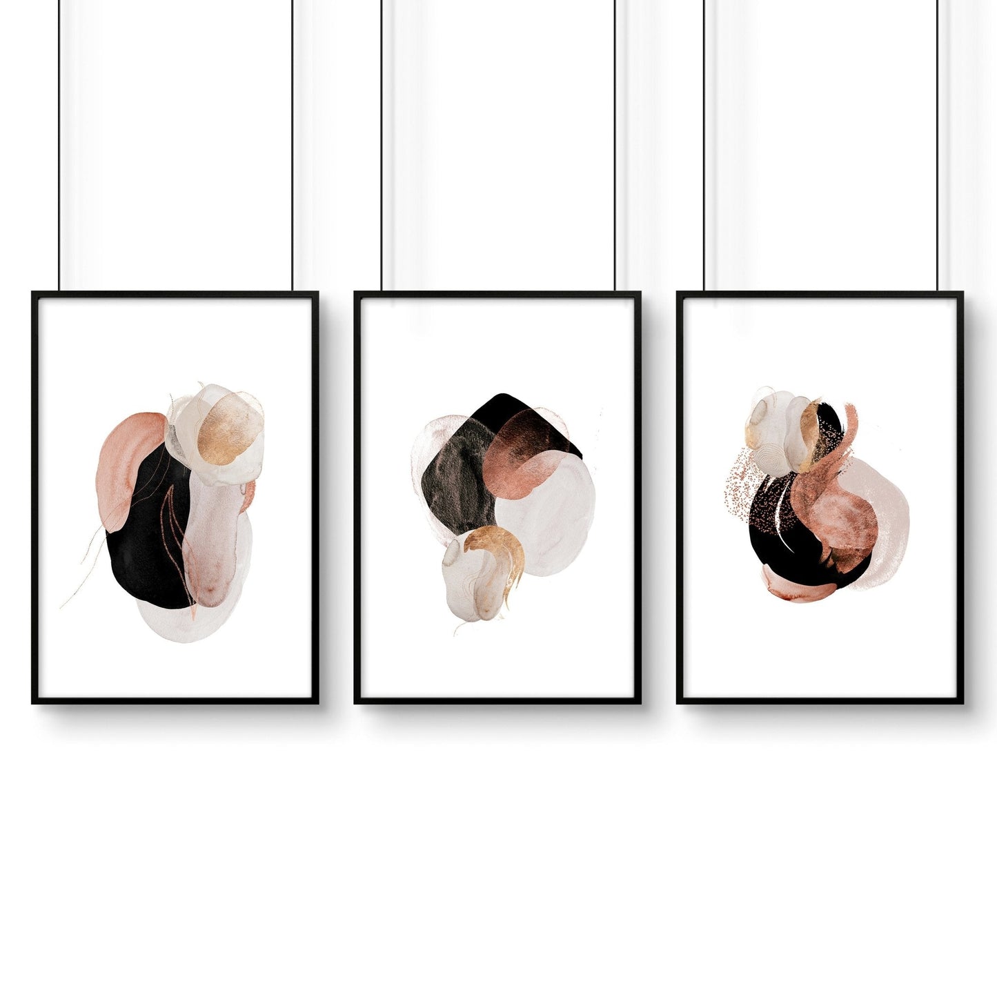 Abstract wall pictures | set of 3 wall art prints