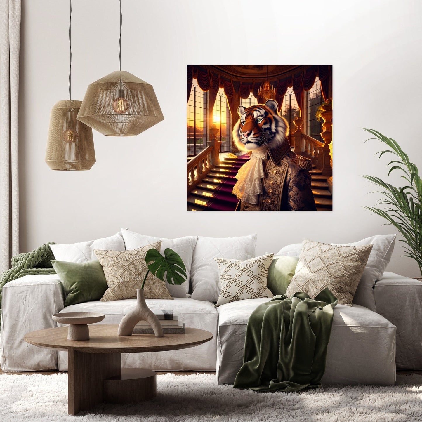 Regal Tiger Sunset Majesty Canvas