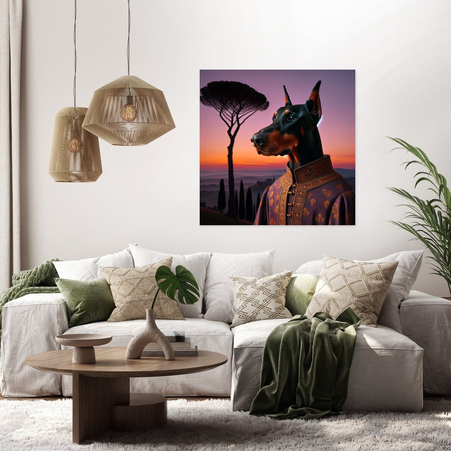 Dusk's Regal Doberman Canvas