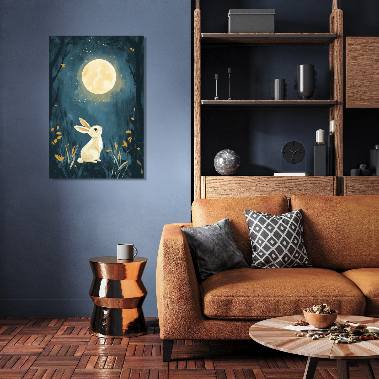 Moonlit Rabbit Canvas
