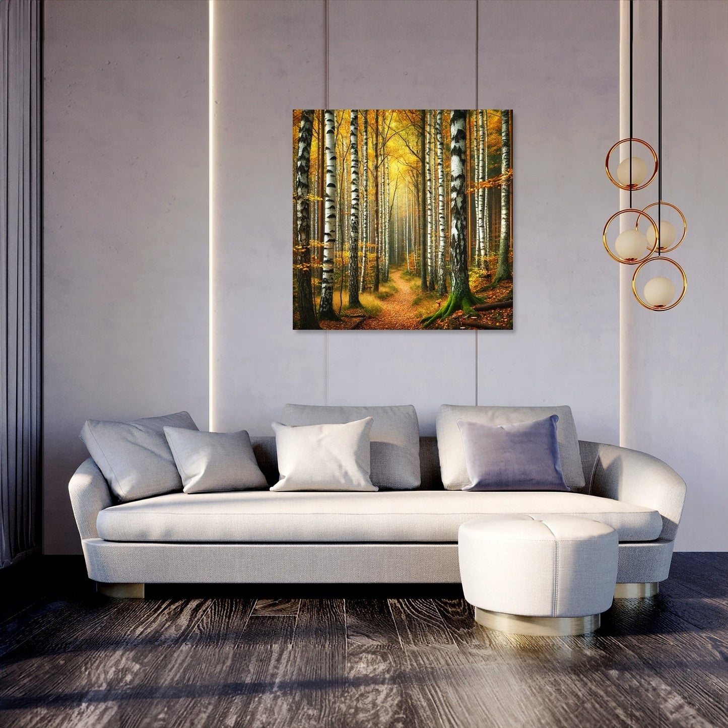 Autumn Birch Forest Canvas
