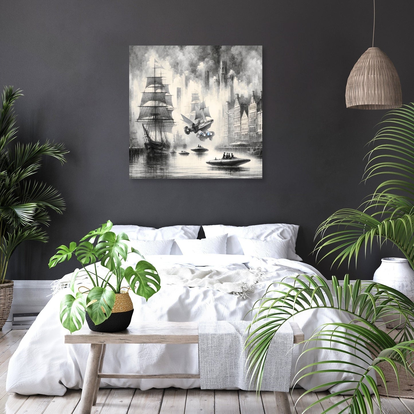 Timeless Harbor Echoes Canvas