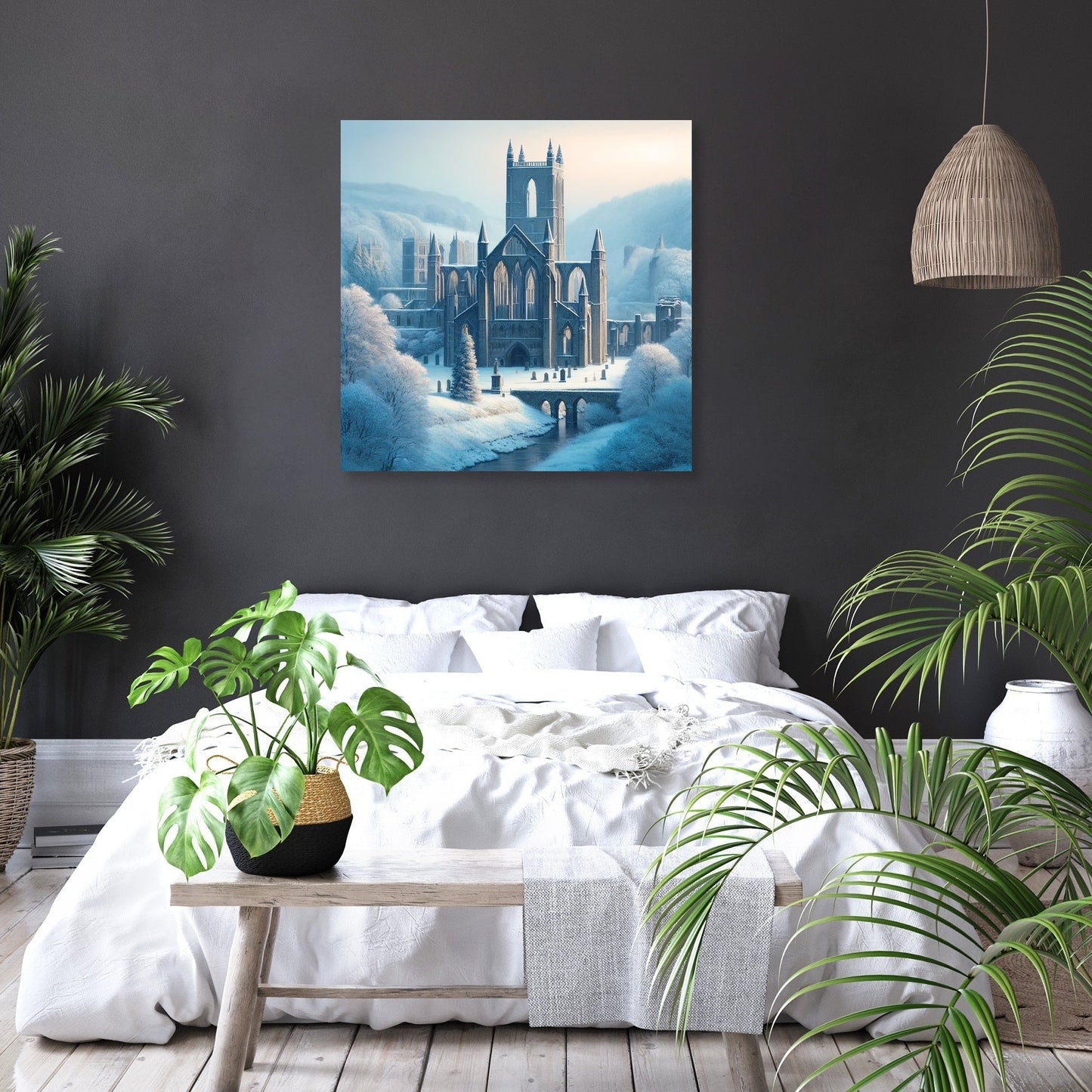 Winter at Bolton Abbey Canvas