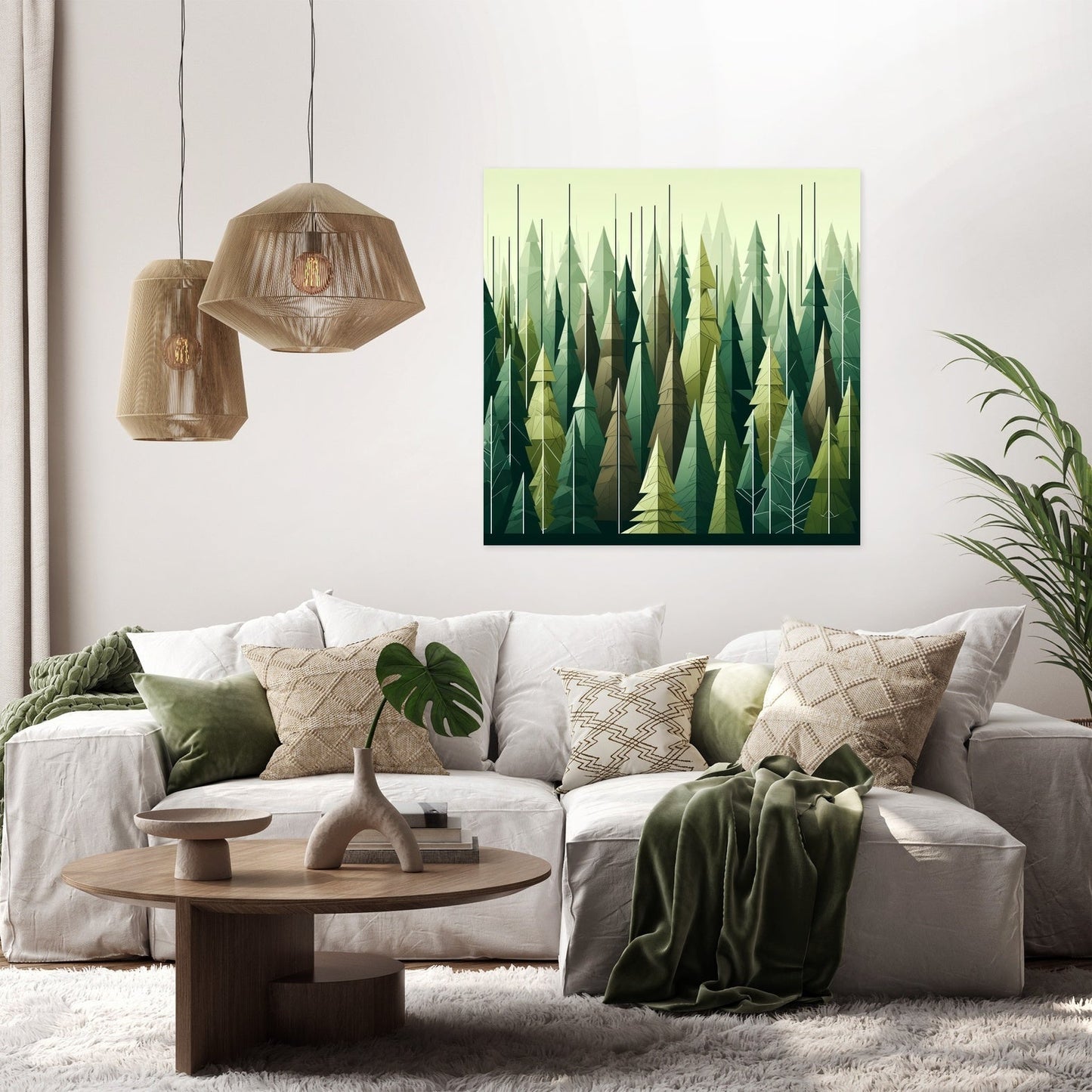 Forest Geometry Canvas