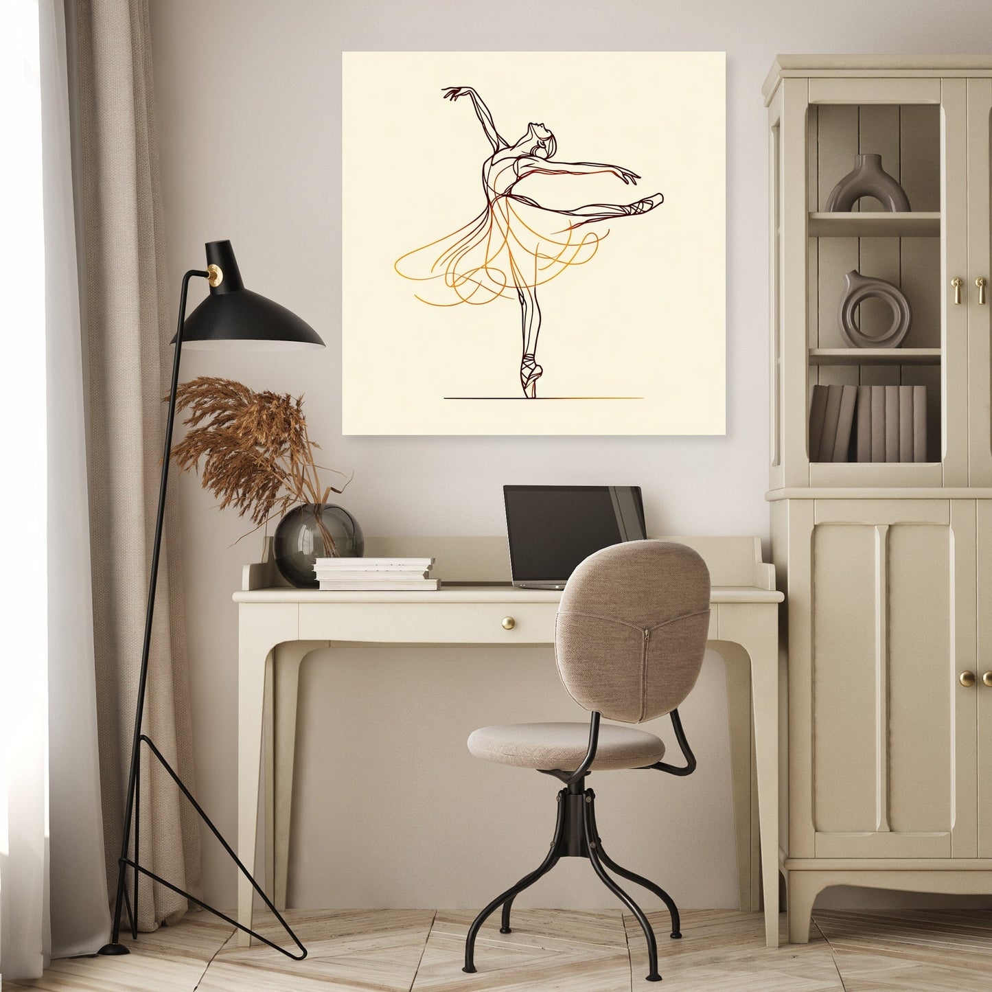 Ballet Dancer in Warm Colors Canvas