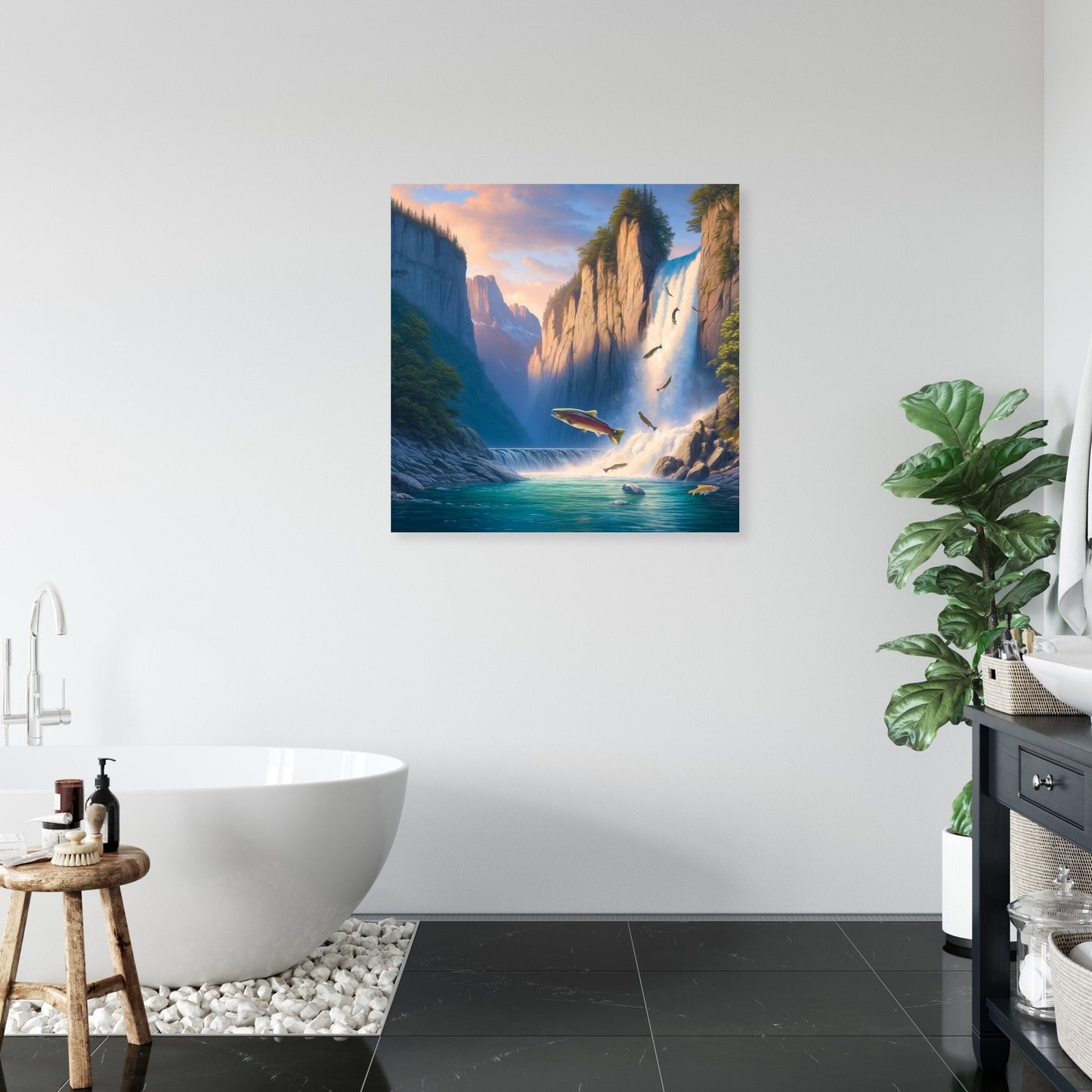 Salmon Leap Canvas