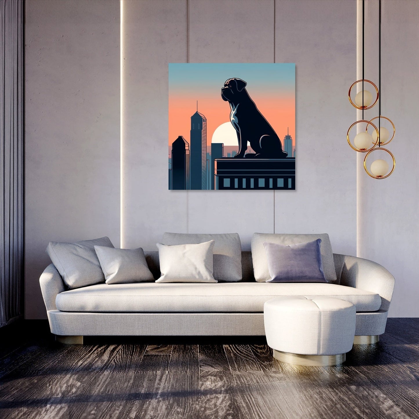 Dawn Sentinel Bullmastiff Canvas