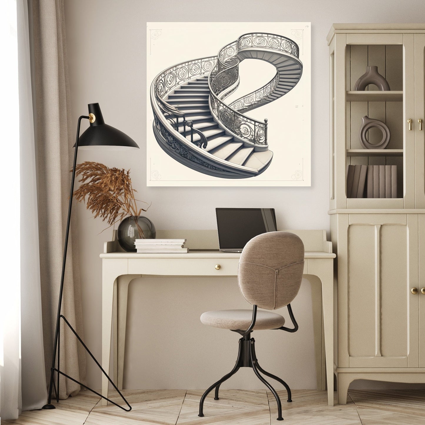 Elegant Spiral Canvas