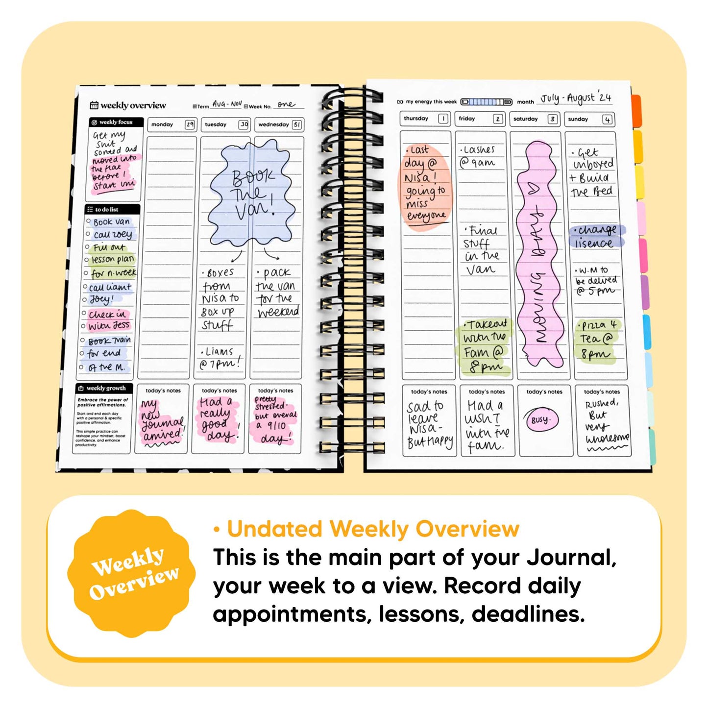 Academic Undated Spiral Journal