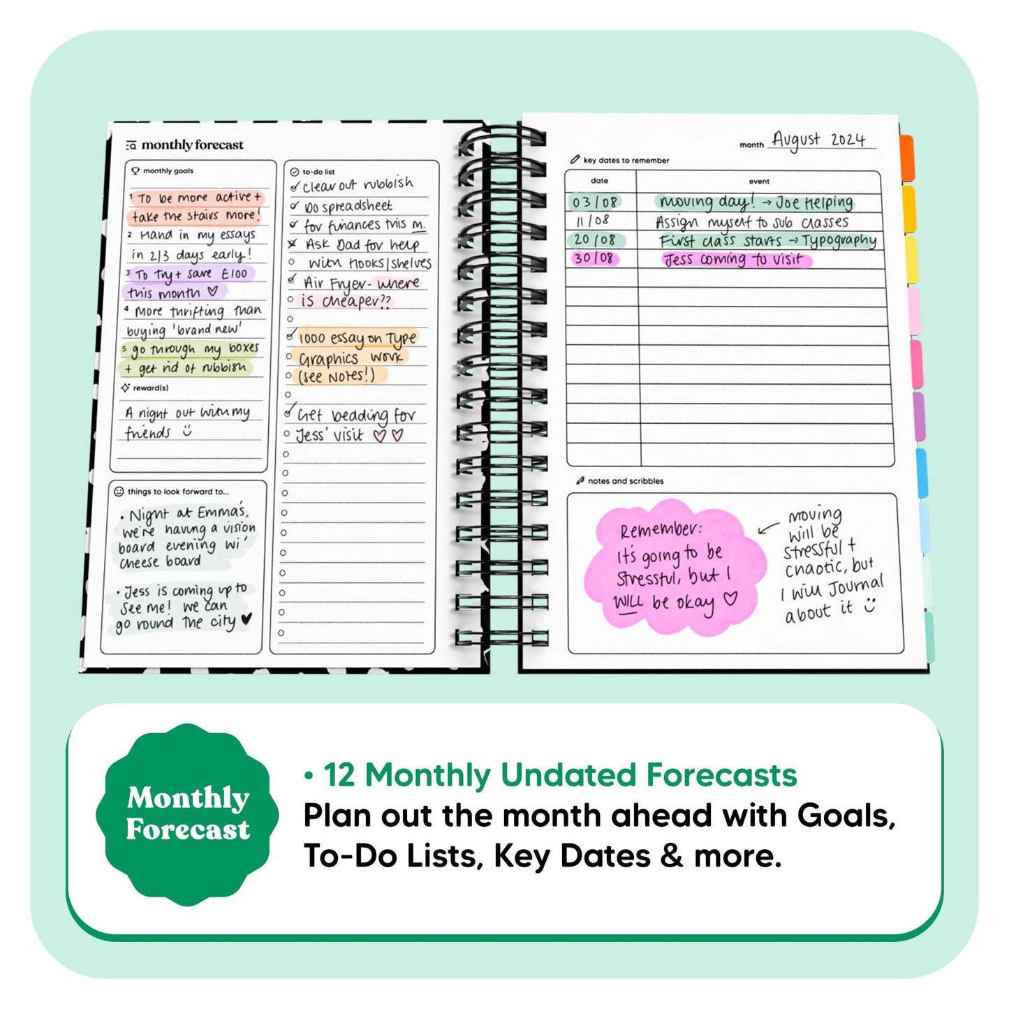 Academic Undated Spiral Journal