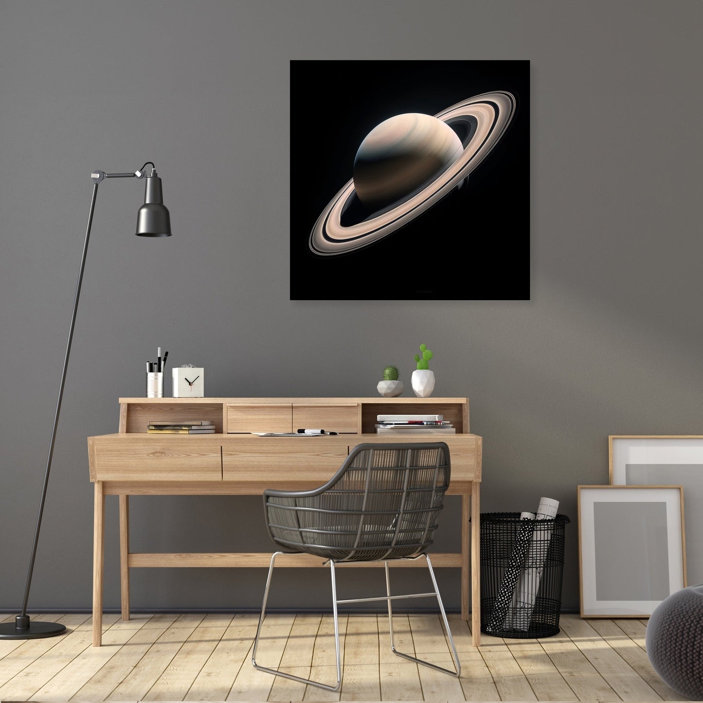Saturn's Celestial Solitude Canvas