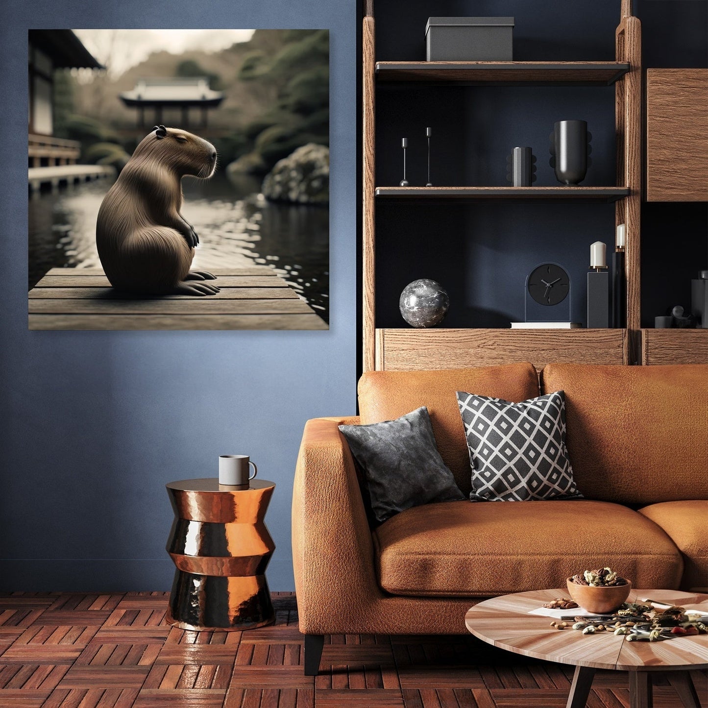 Zen Capybara Canvas