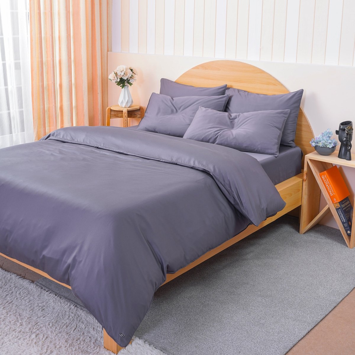 Ackly Bamboo - Charcoal Duvet Cover