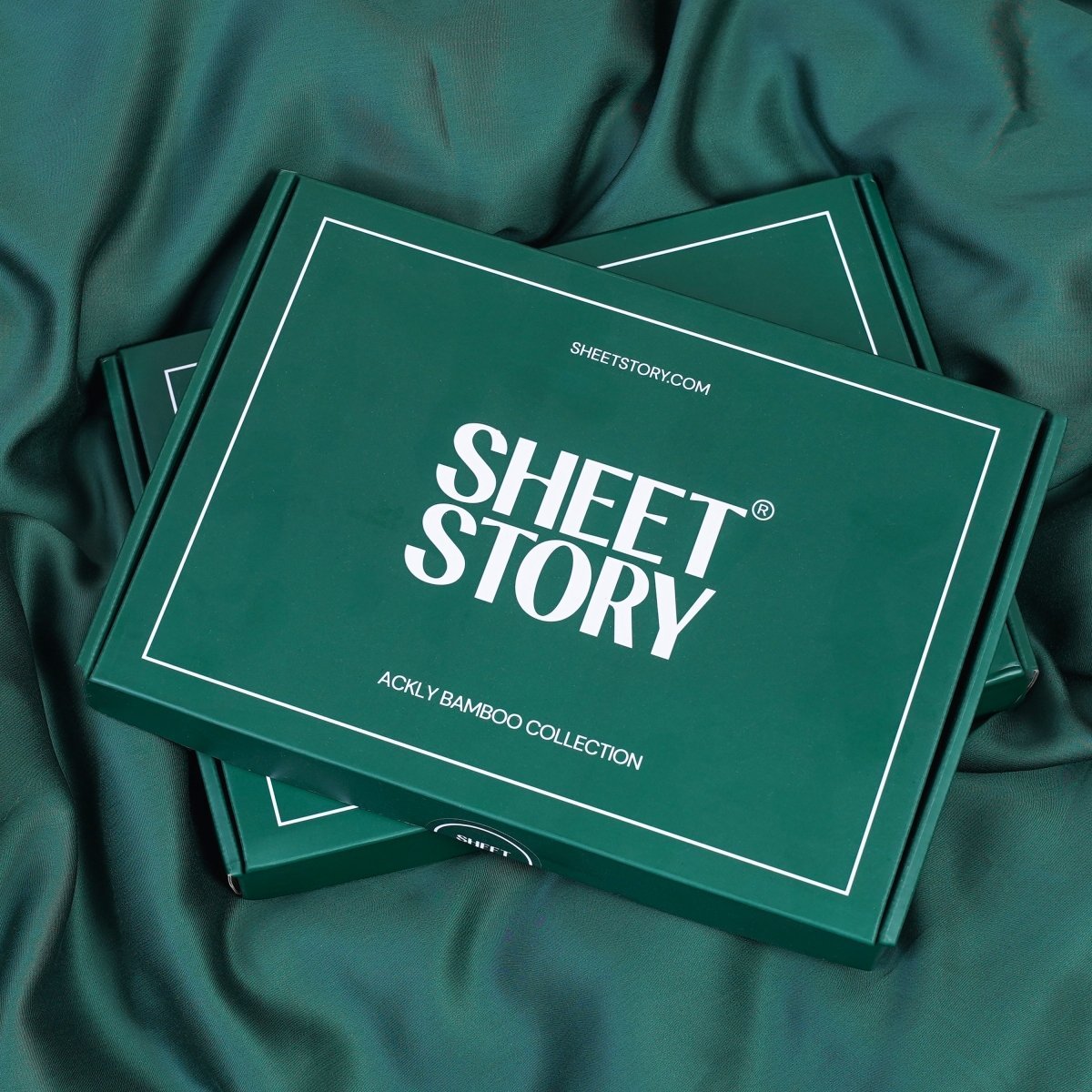 Ackly Bamboo - Royal Green Duvet Cover, Sheet & Pillowcases Set