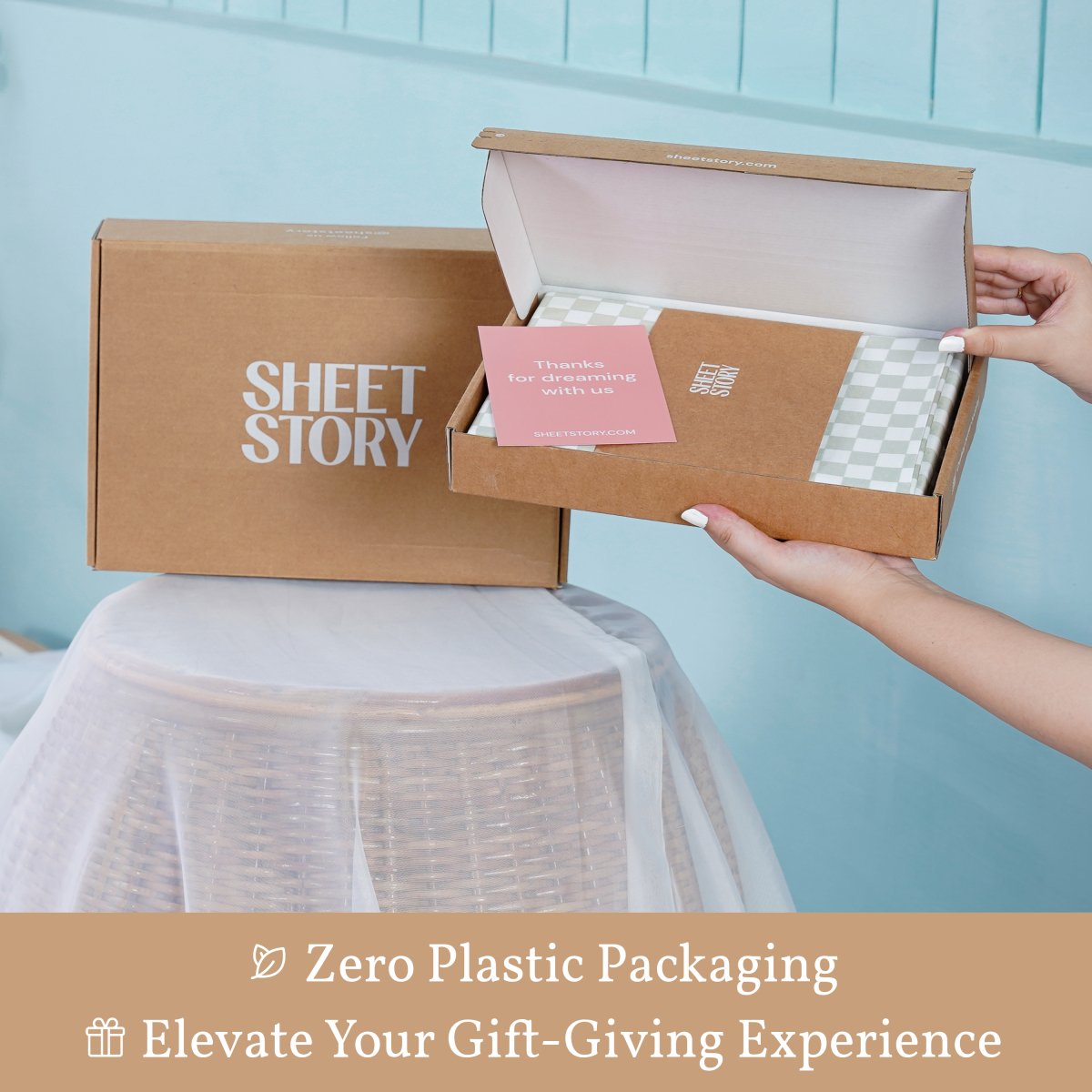 Ackly Bamboo - Sage Green Checkerboard Bedding