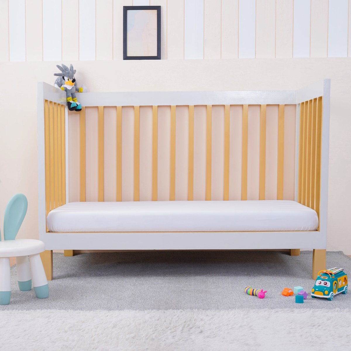 Ackly Bamboo - White Cot Bed Size Fitted Sheet