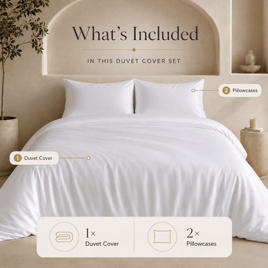 Ackly Bamboo White Duvet Cover Set