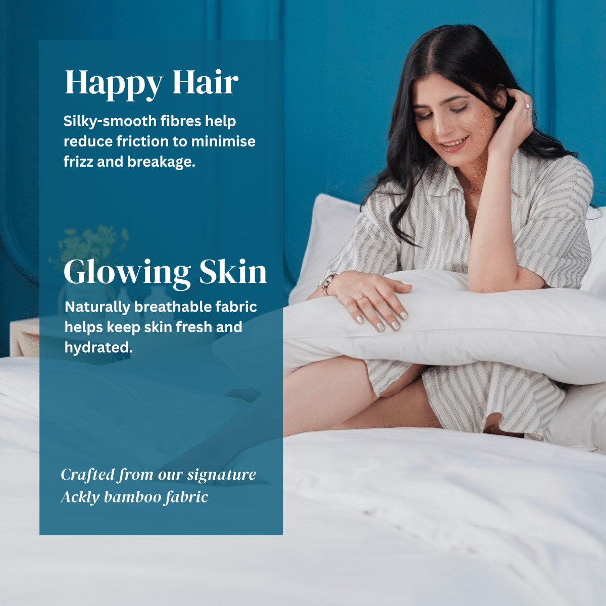 Ackly Bamboo - White Duvet Cover, Sheet & Pillowcases Set