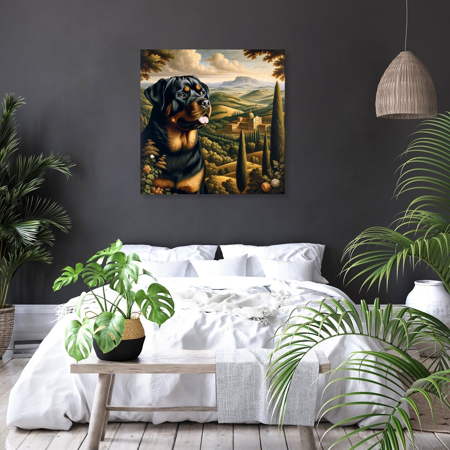 Regal Rottweiler Renaissance Canvas