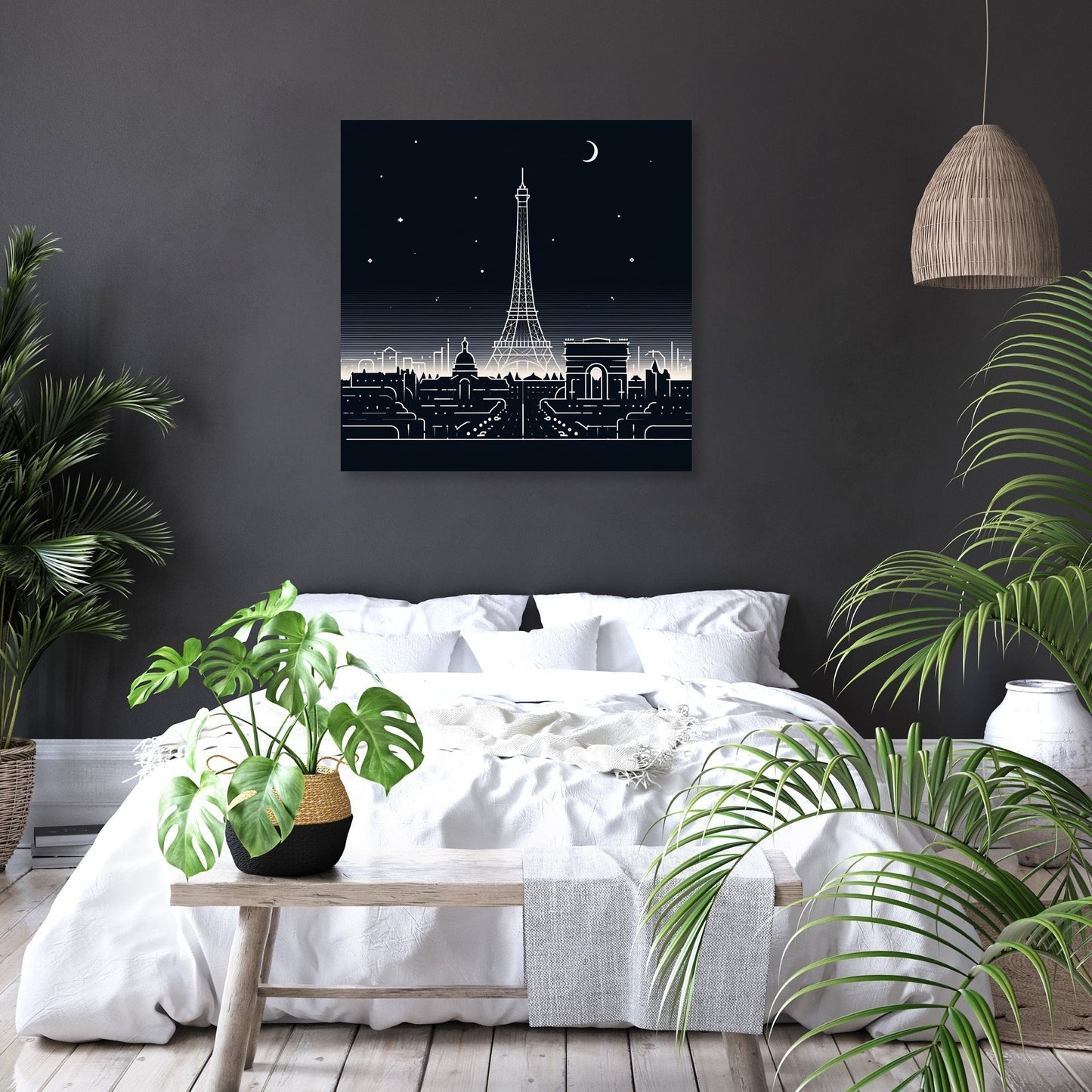Silhouettes of Parisian Nights Canvas