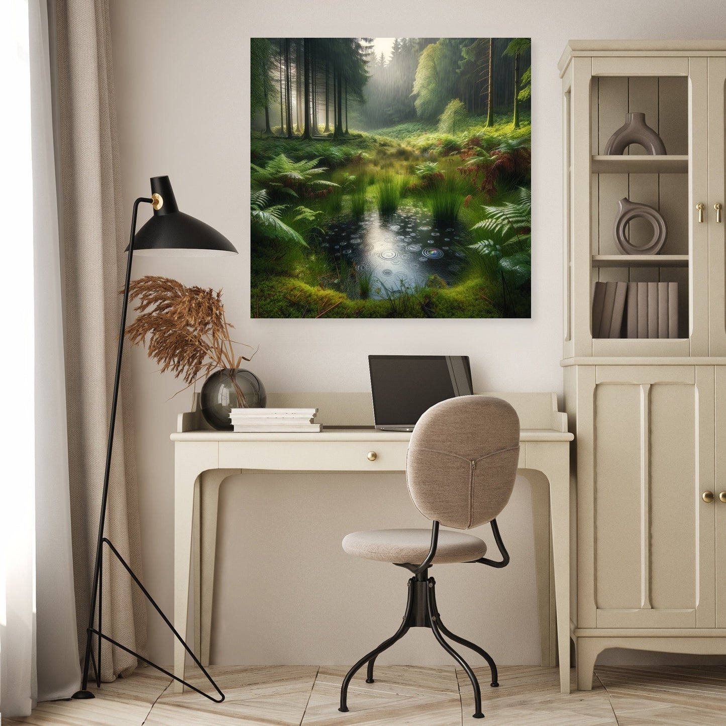 Rainy Forest Clearing Canvas