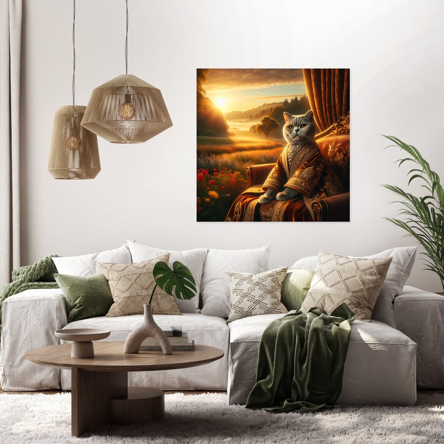 Regal Dawn Cat Majesty Canvas