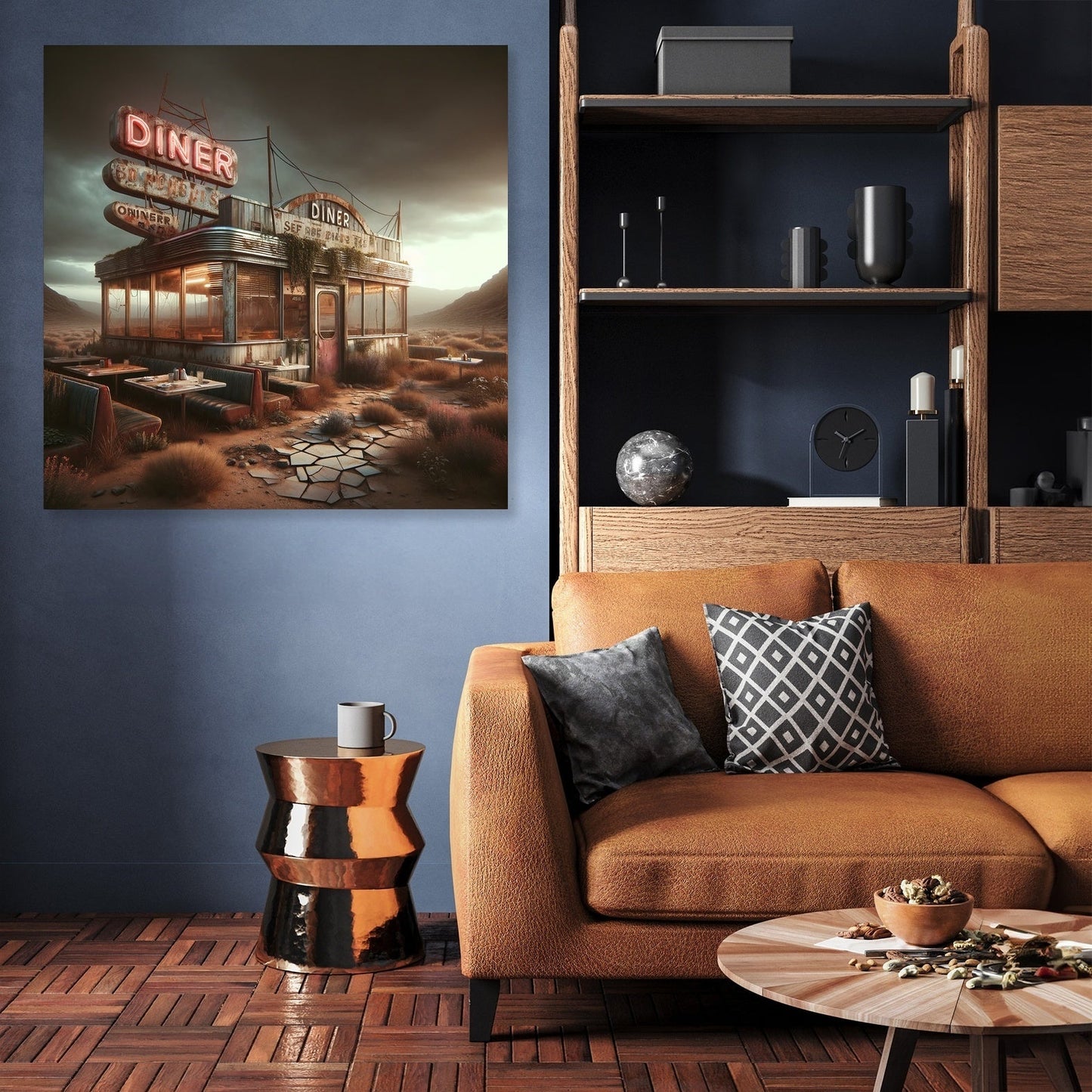 Desolate Diner Delight Canvas