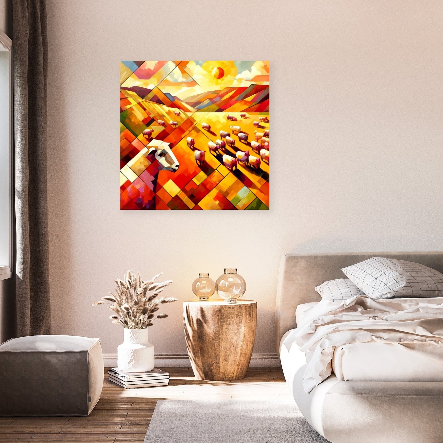 Midday Mosaic Sheep Canvas