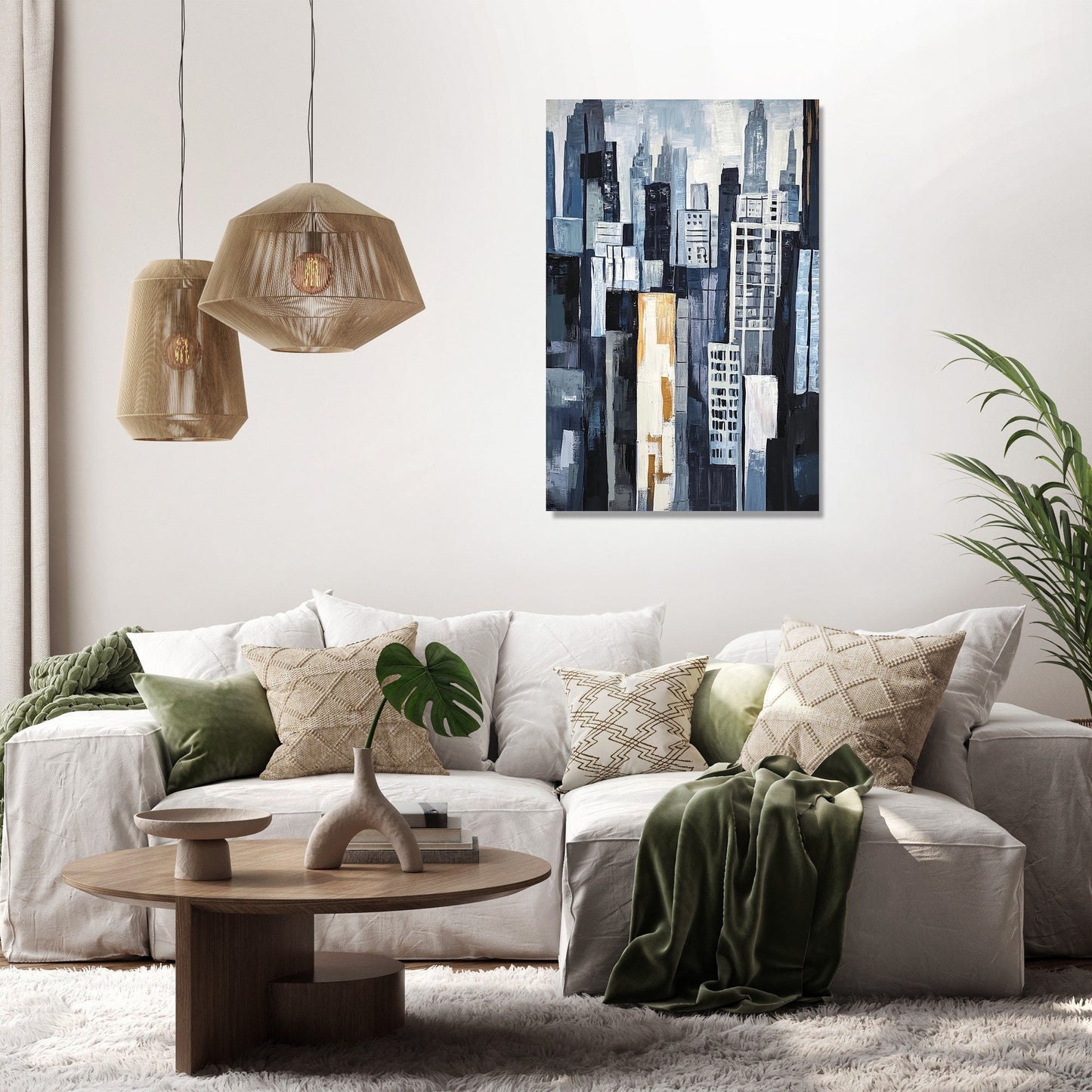 Geometric Skyscrapers Canvas