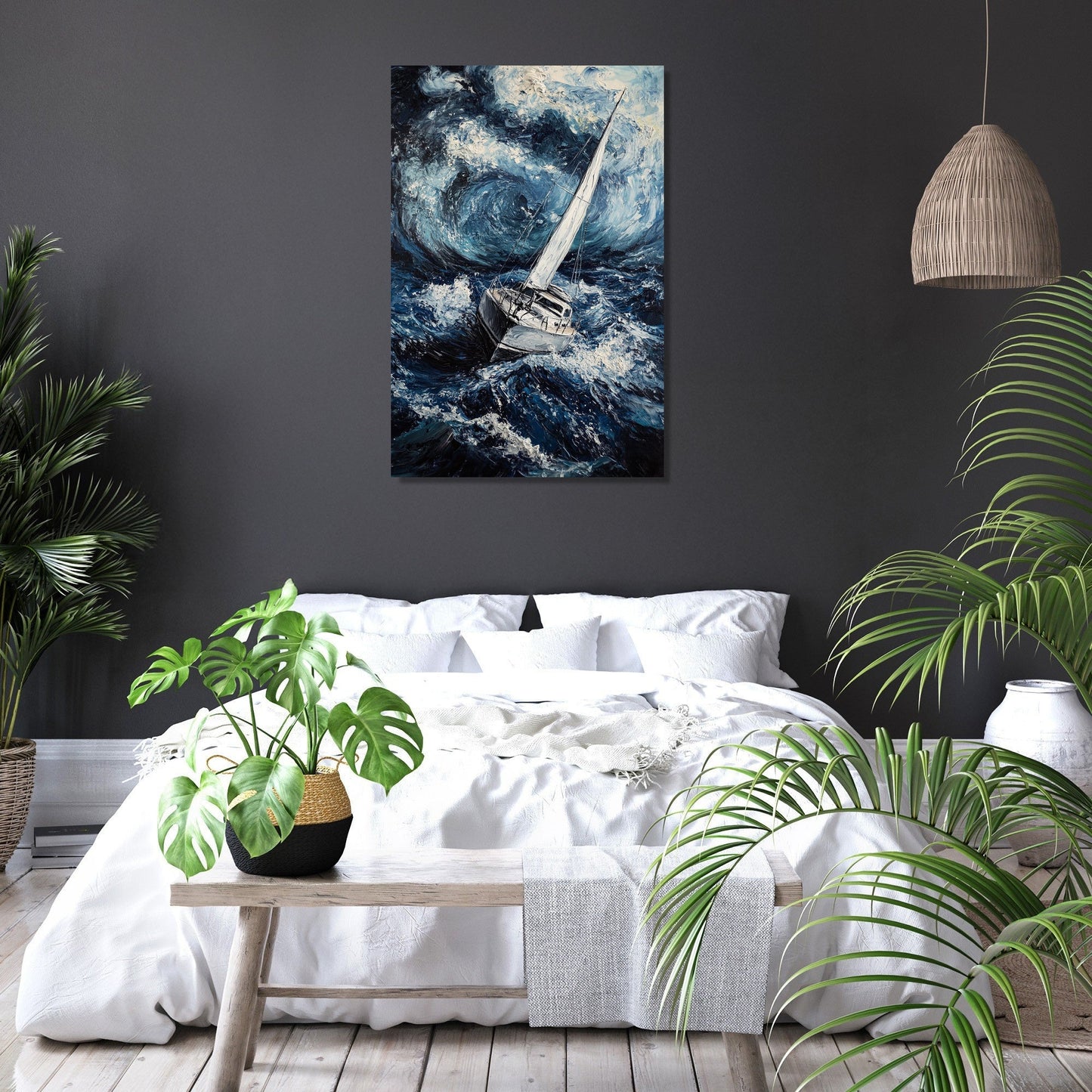 Stormy Seas Yacht Canvas