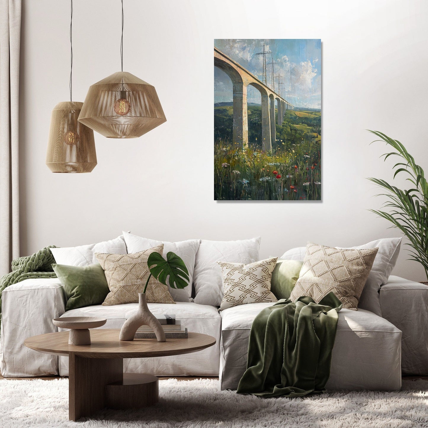 Millau Viaduct Impressionist Canvas