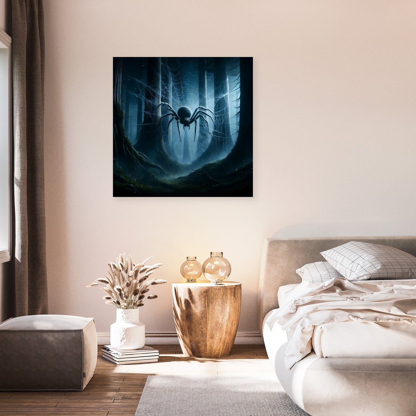 Moonlit Web of the Forest Canvas