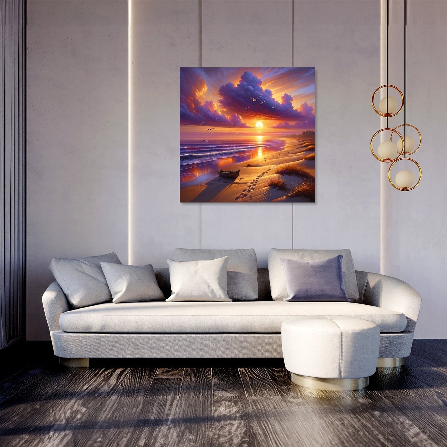 Sunset Serenity Shore Canvas