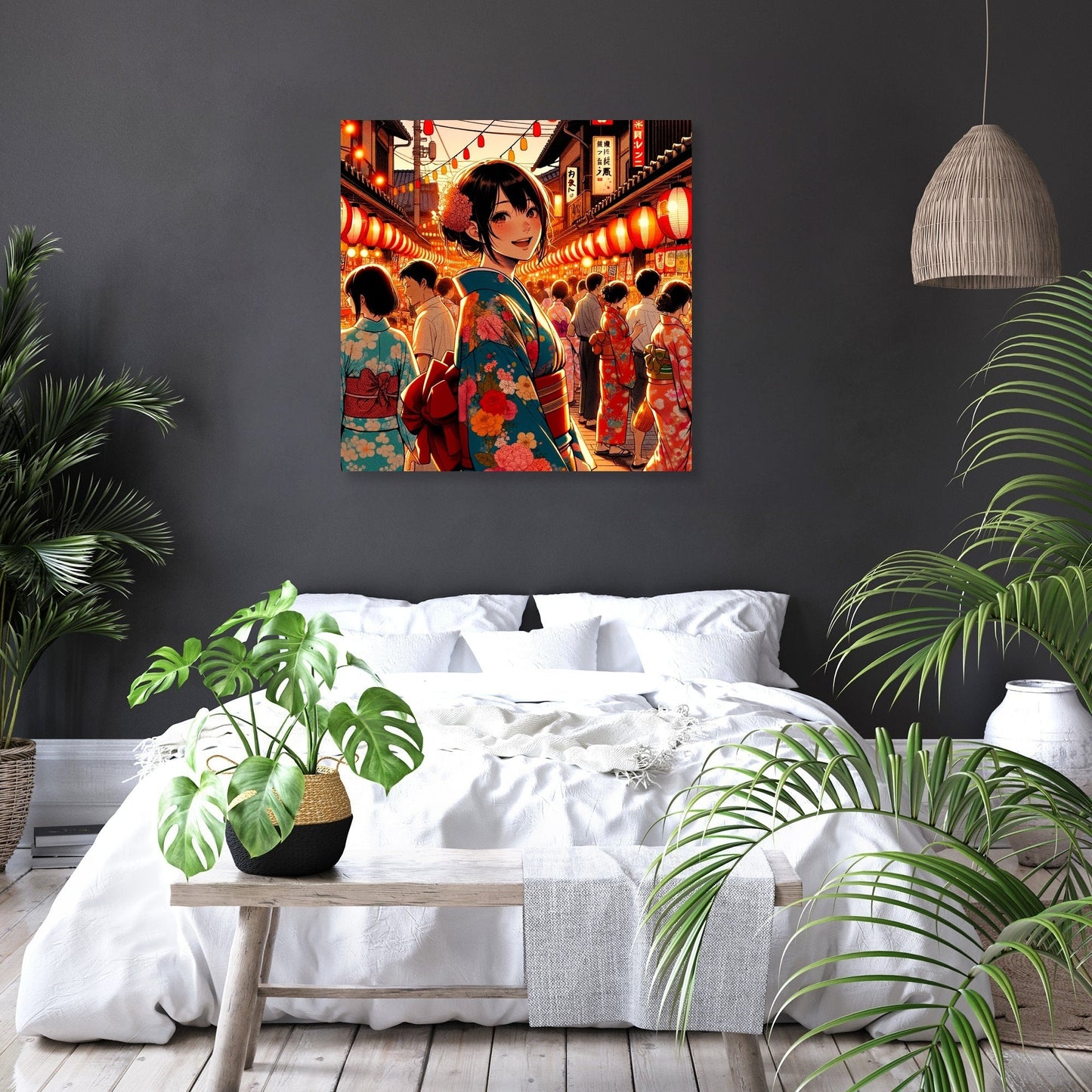 Festive Yukata Joy Canvas
