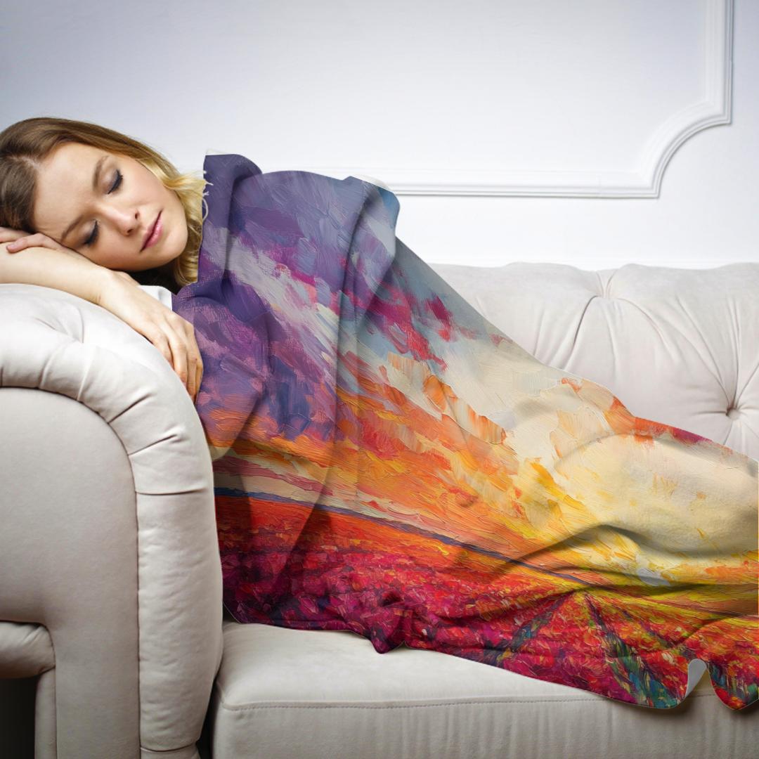 Sunset Tulip Blanket