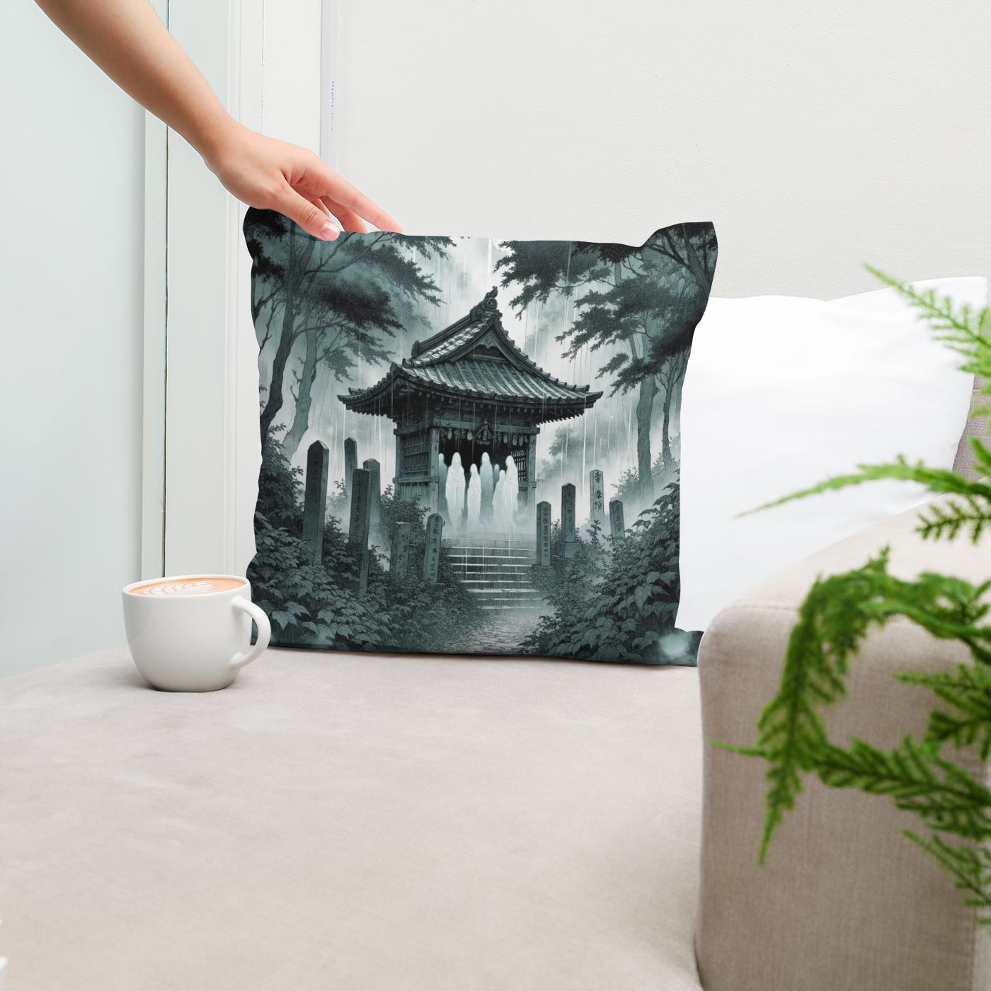 Veiled Shrine Cotton Cushion