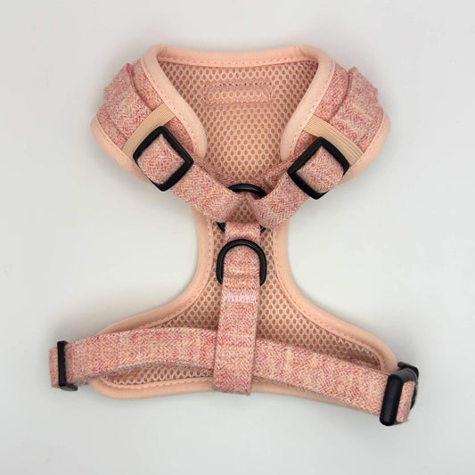 Tweed Adjustable Harness - Pink