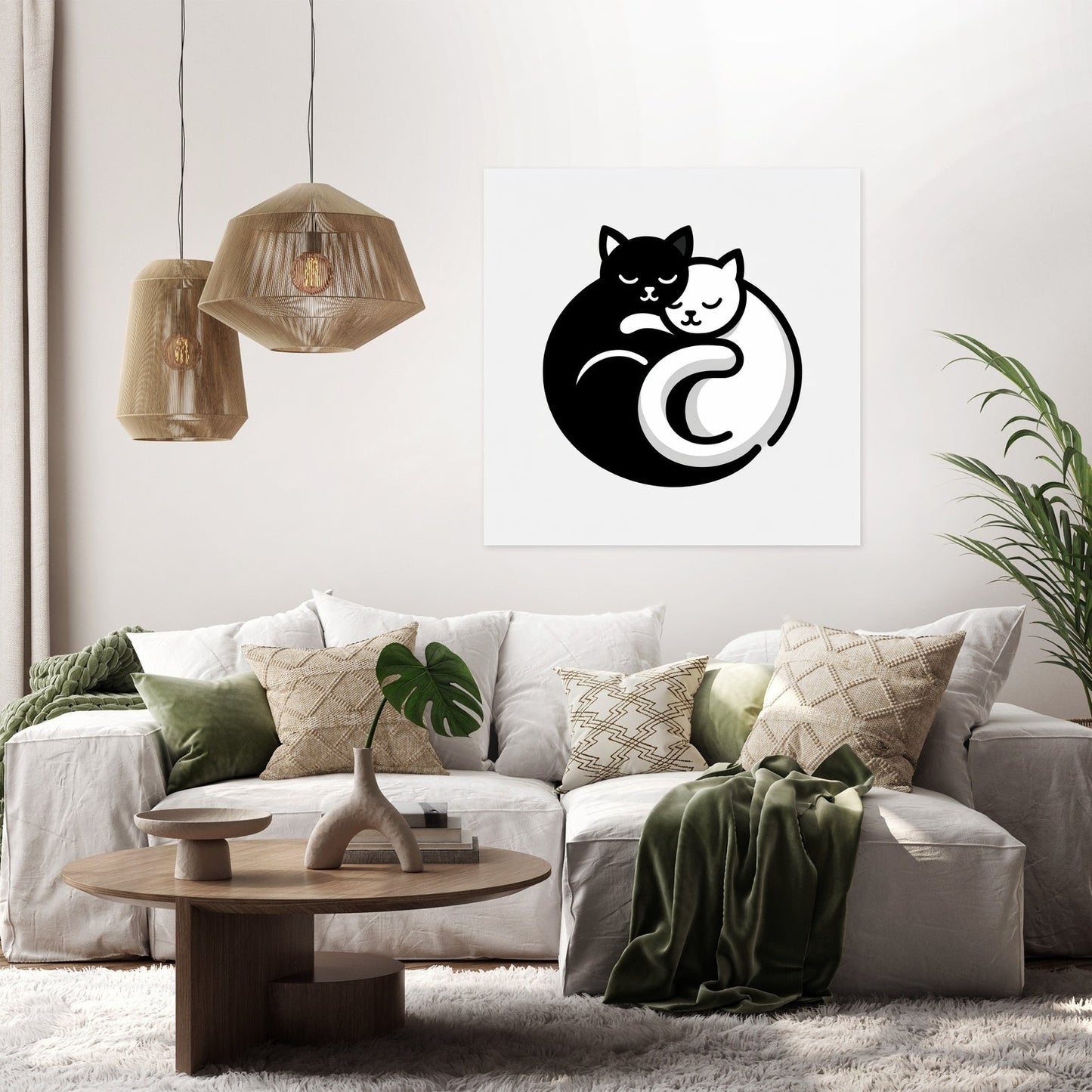 Cuddling Cats Canvas