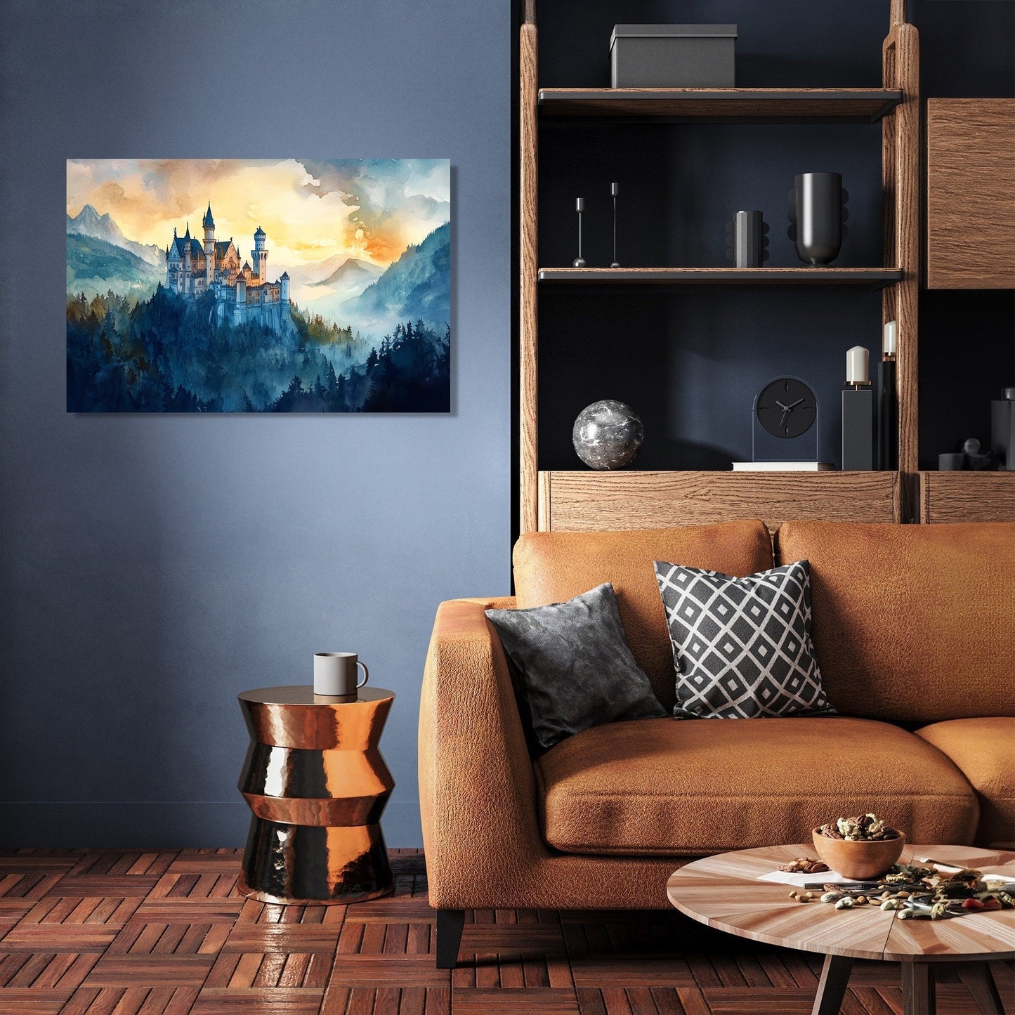 Enigmatic Sunset Castle Canvas