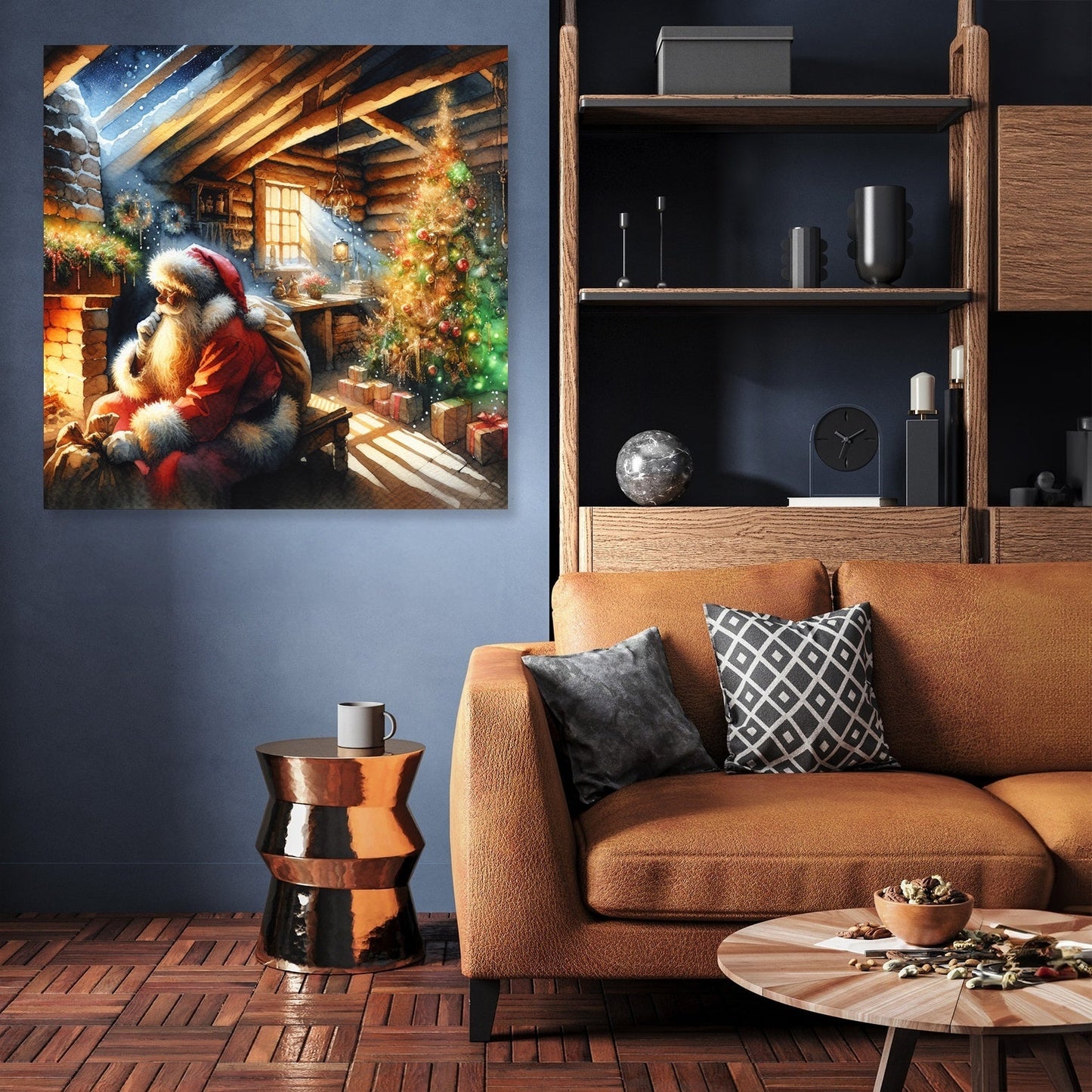 Santa's Serene Solitude Canvas