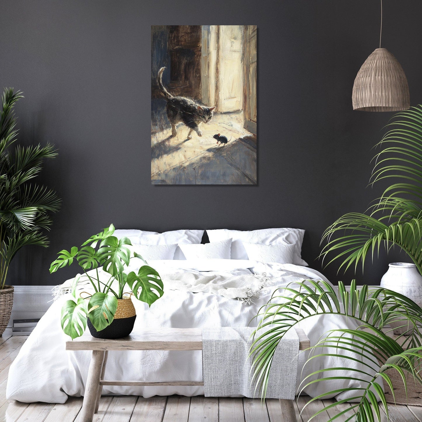 Cat and Mouse Chase Canvas