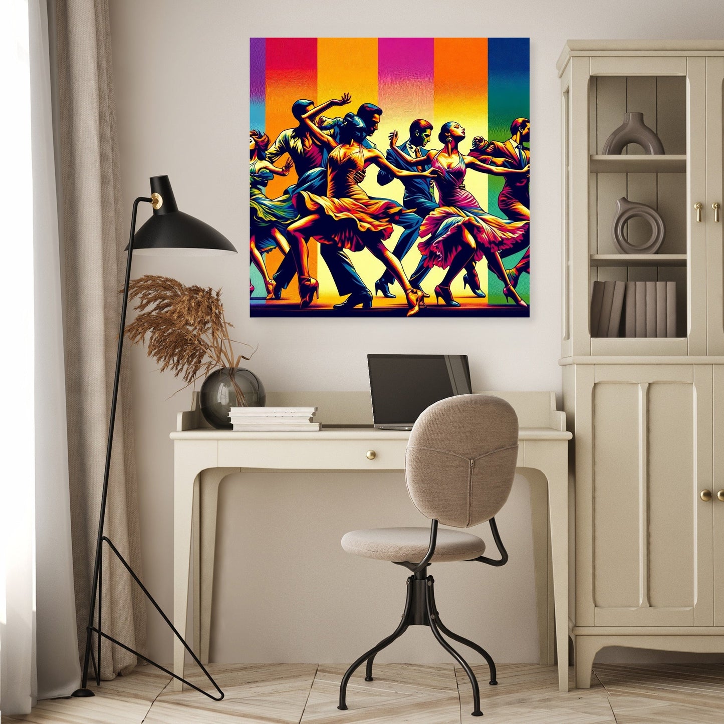 Vibrant Dance Spectrum Canvas