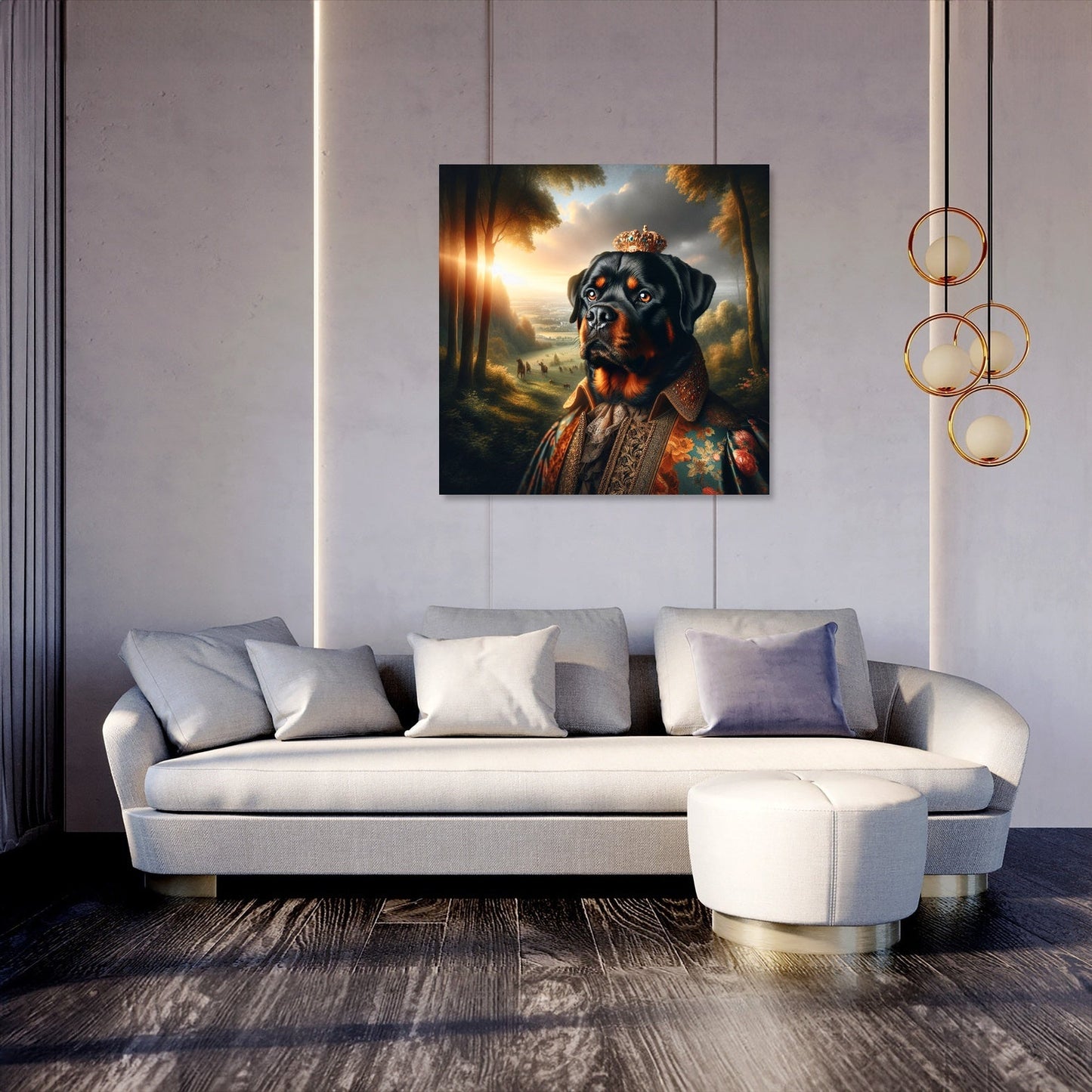 Regal Rottweiler Reverie Canvas