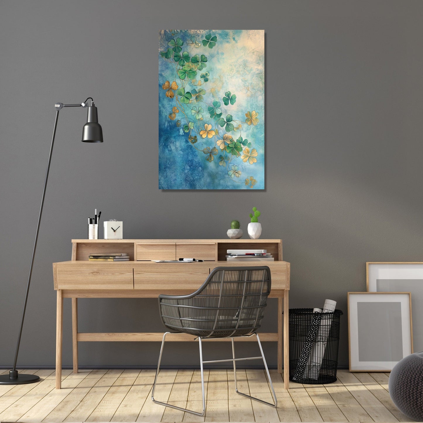 Illuminated Clover Canvas