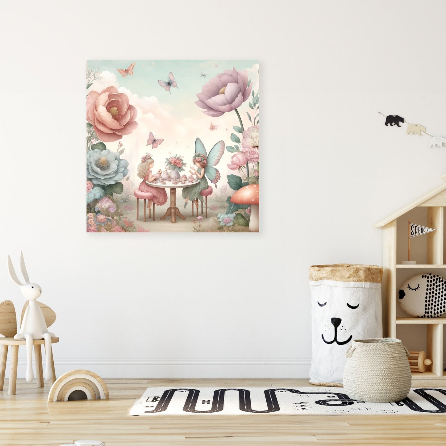Fairy Garden Tea Party Canvas
