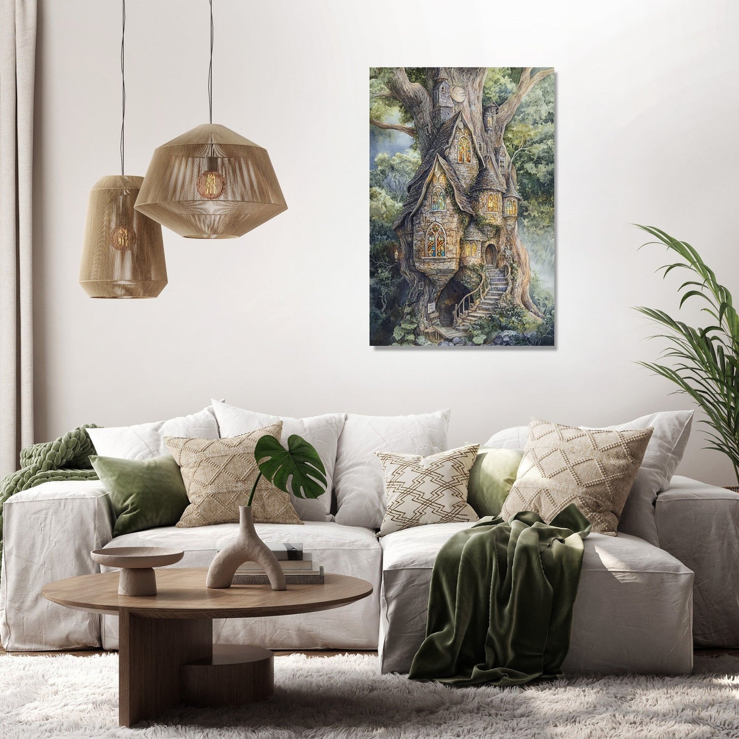 Enigmatic Elven Tree Canvas