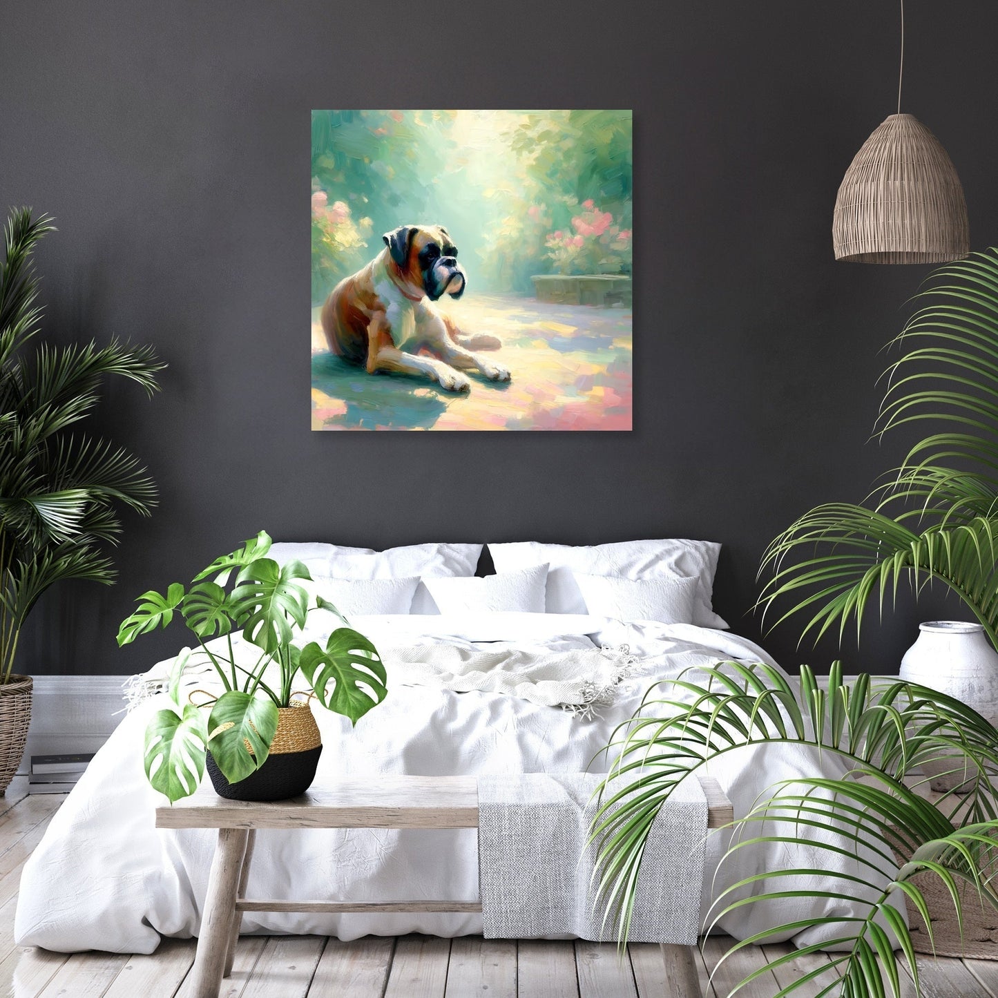 A Tranquil Moment Boxer Dog Canvas