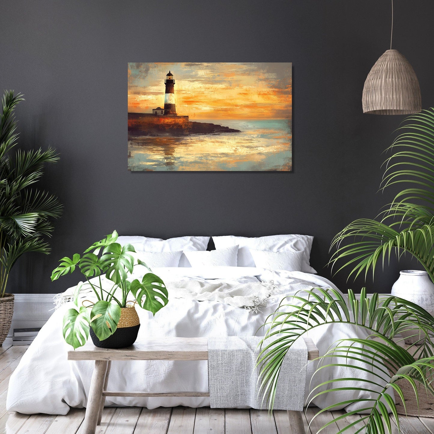 Plymouth Hoe Sunset Canvas