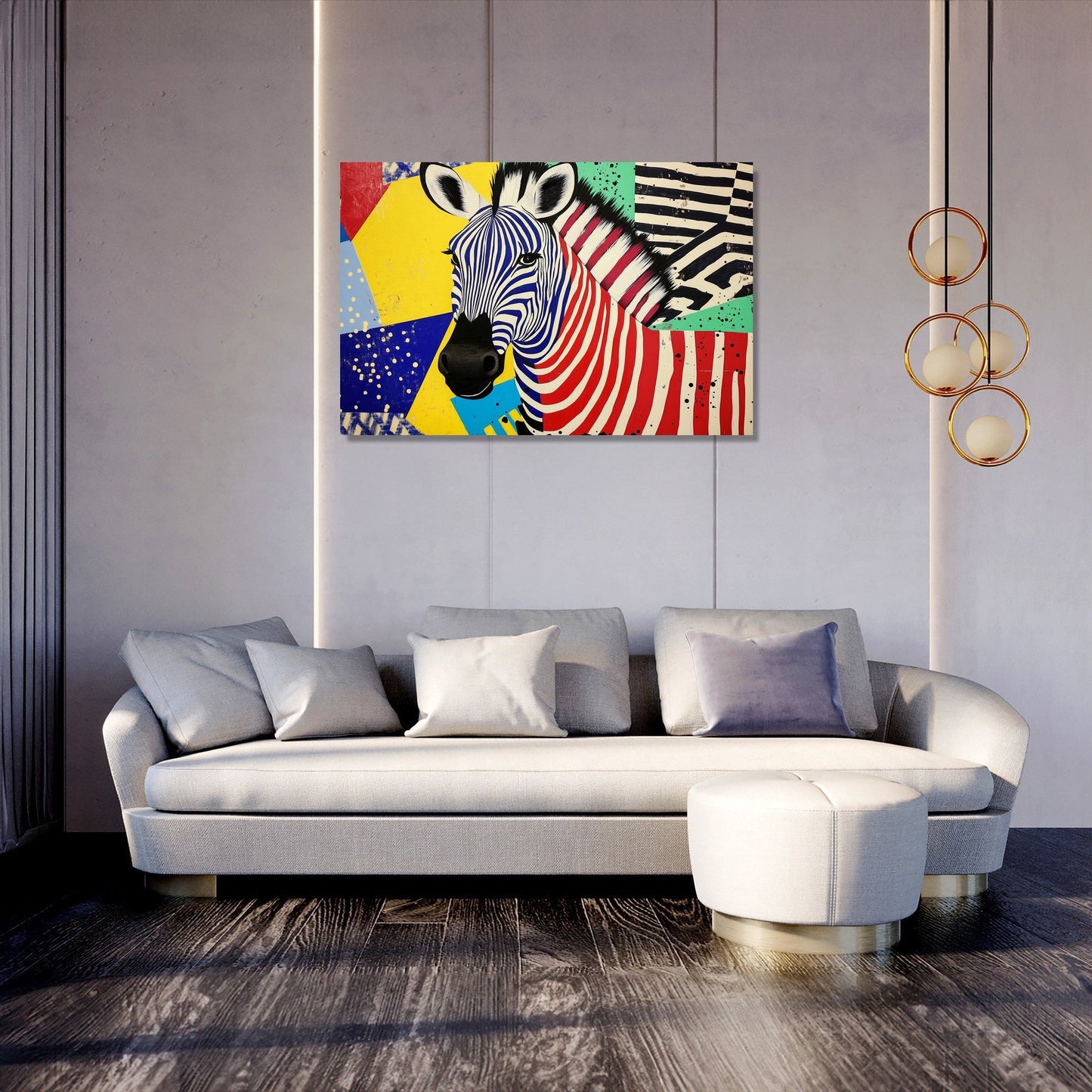Striped Zebra Pop Canvas